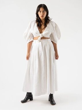 Mara Hoffman crop tie top medium